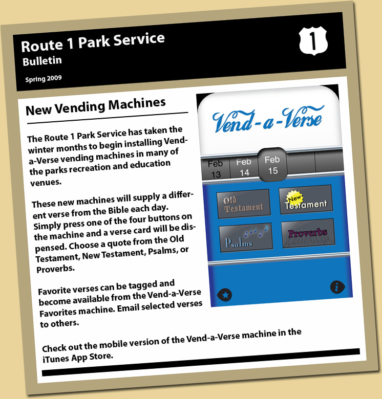 Vend-a-Verse bulletin